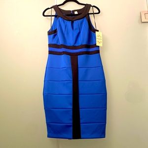 NWT Royal blue and black dress size 12P